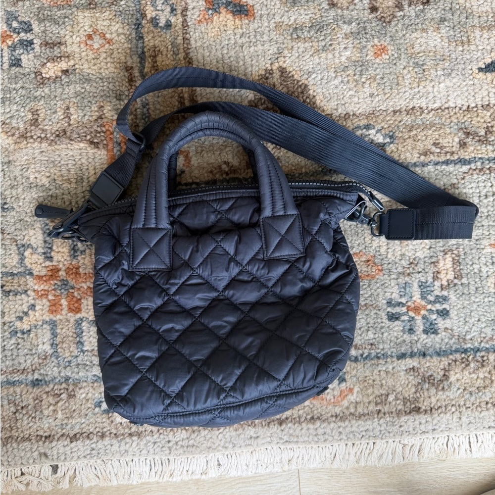 Quince Quilted Navy Blue Transit Crossbody Women's Bag